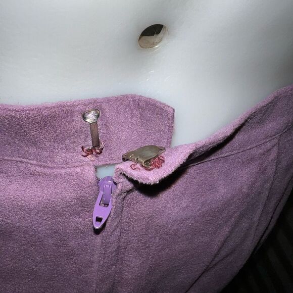 Vintage 70’s skinner ultra suede skirt and button blouse purple size 12 w/belt - Picture 9 of 13